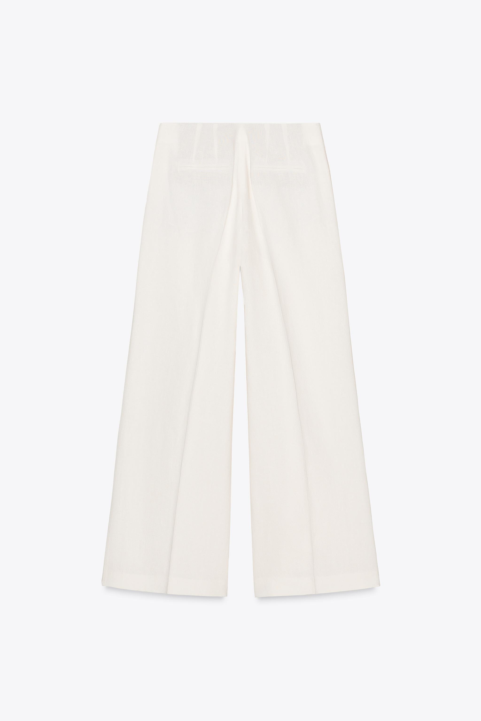 LINEN BLEND PLEATED PANTS ZW COLLECTION | Zara US
