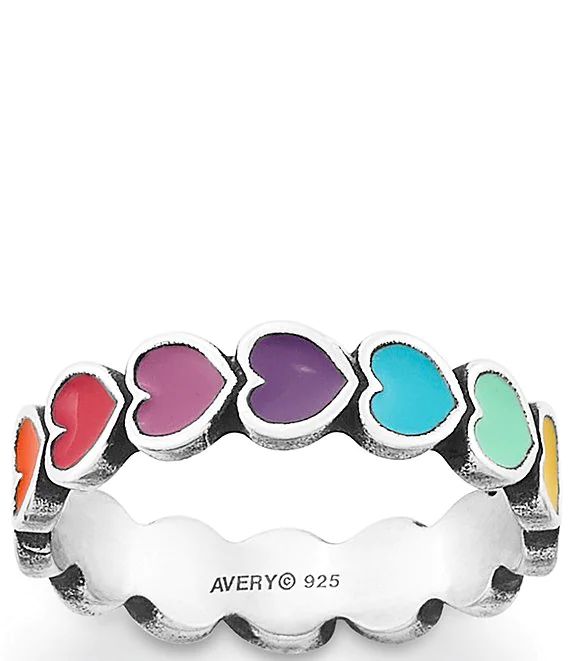 James AveryEnamel Multi-Colored Connected Hearts Ring | Dillards