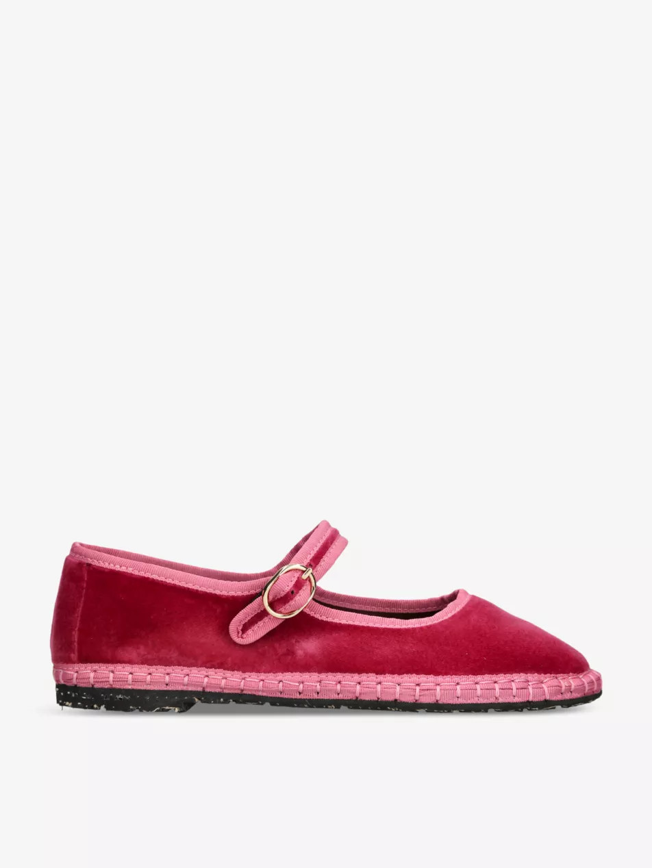 Frances single-strap cotton Mary Jane flats | Selfridges