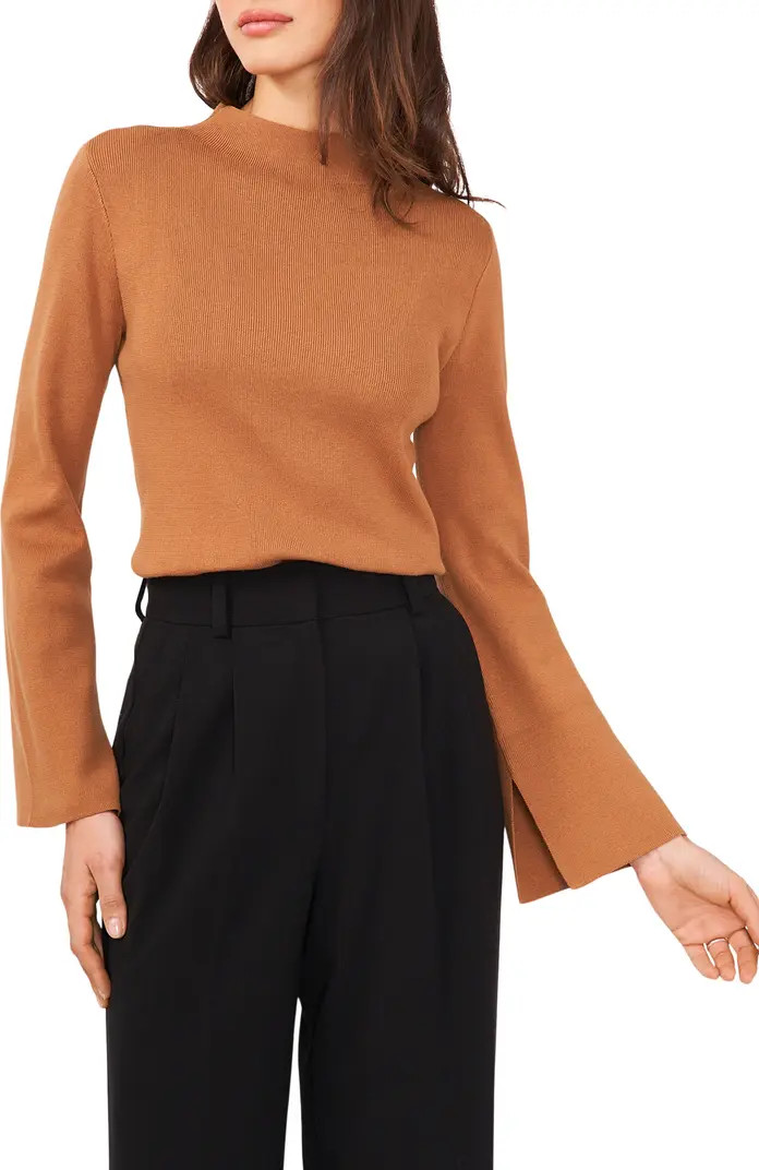 Funnel Neck Cotton Blend Sweater | Nordstrom