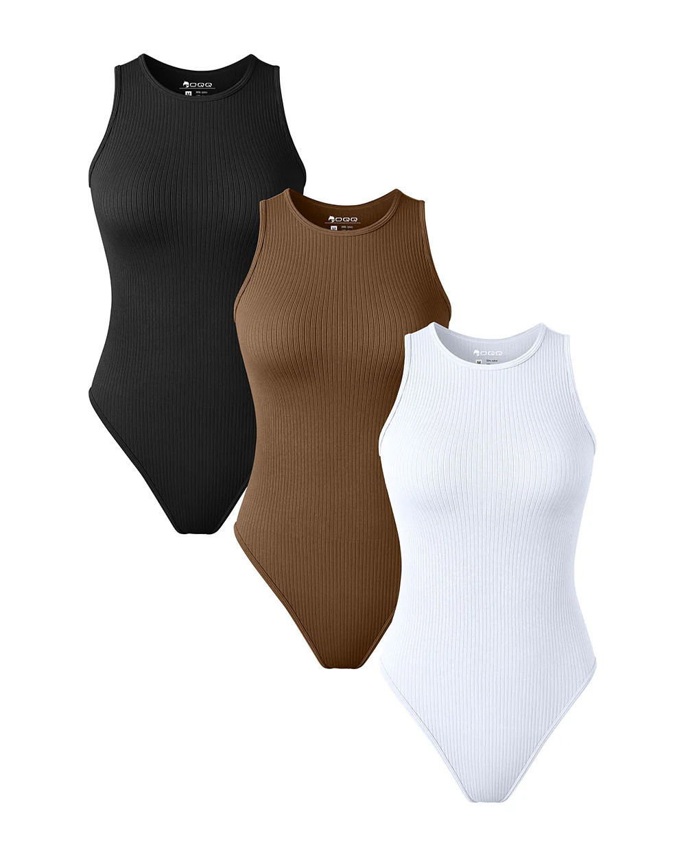 Bodysuits Sleeveless Crew NeckTops | Oqq