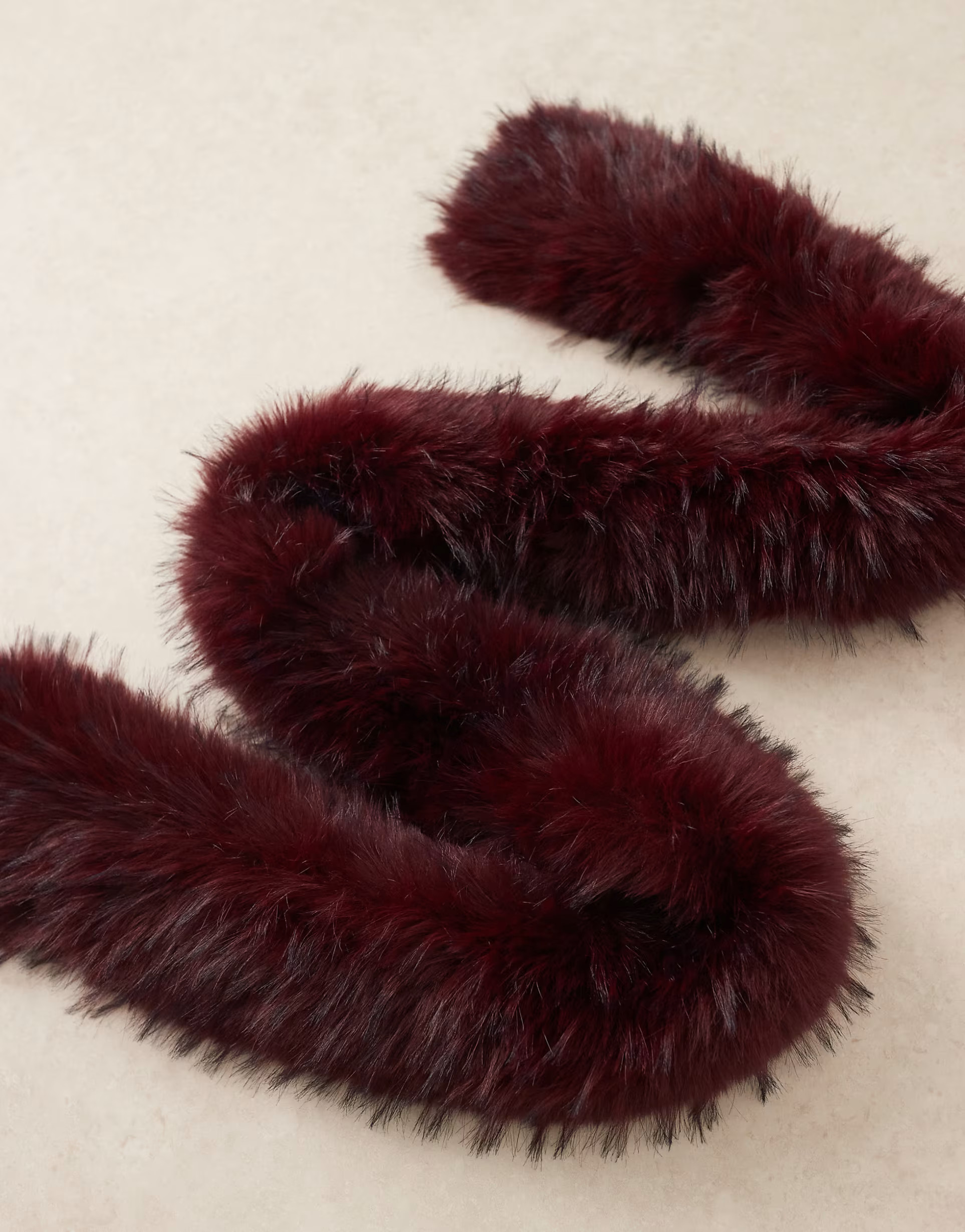 ASOS DESIGN  faux fur scarf in burgundy | ASOS | ASOS (Global)