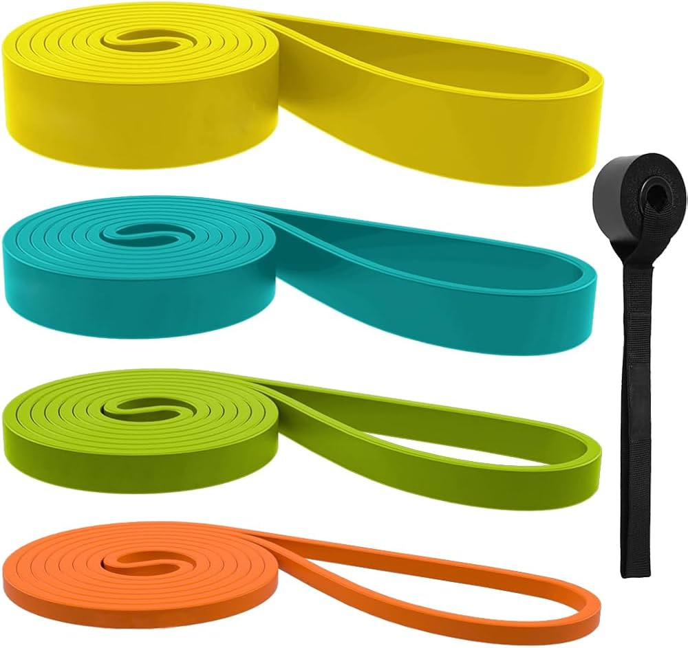 Resistance Band Pull up Band Fitness Exercise Bands Natural Latex for Workout Body Stretch Powerlifting Band Fitness Sport Training at Home/The Gym - Colorful | Amazon (US)
