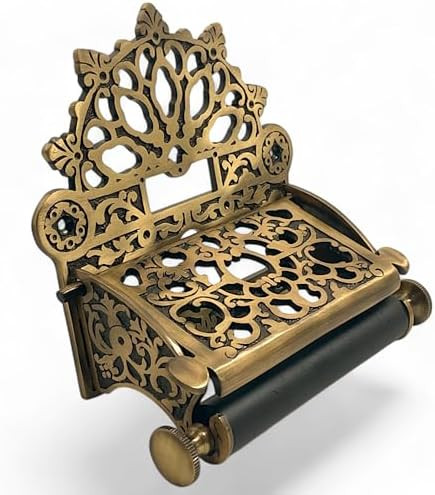 STYLENT Decor Antique Brass Victorian Toilet Paper Holder, Decorative Solid Vintage Golden Tissue... | Amazon (US)
