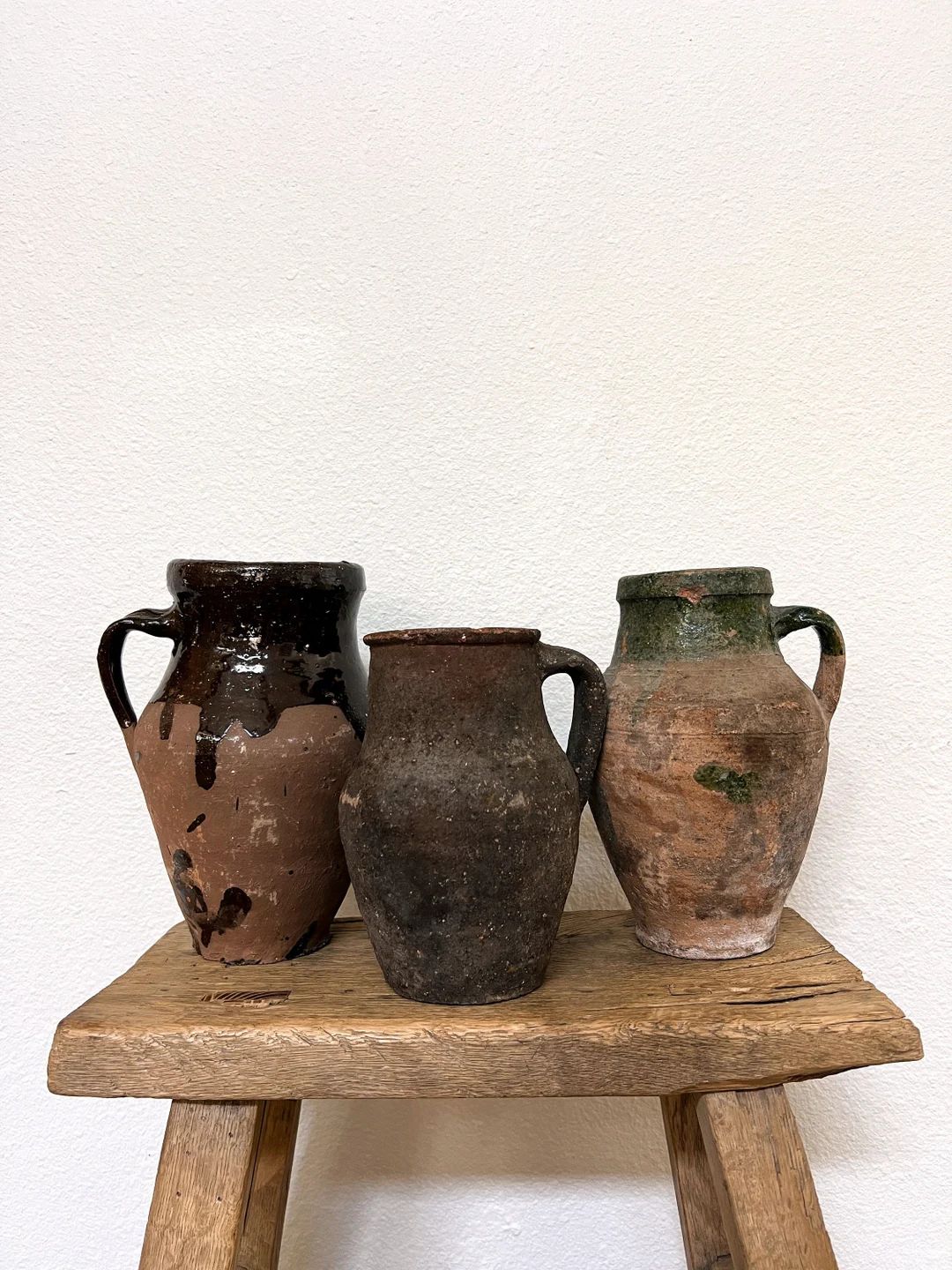 Wabi Sabi Turkish Olive Jar, Vintage Terra Cotta Jar, Rustic Pottery - Etsy | Etsy (US)