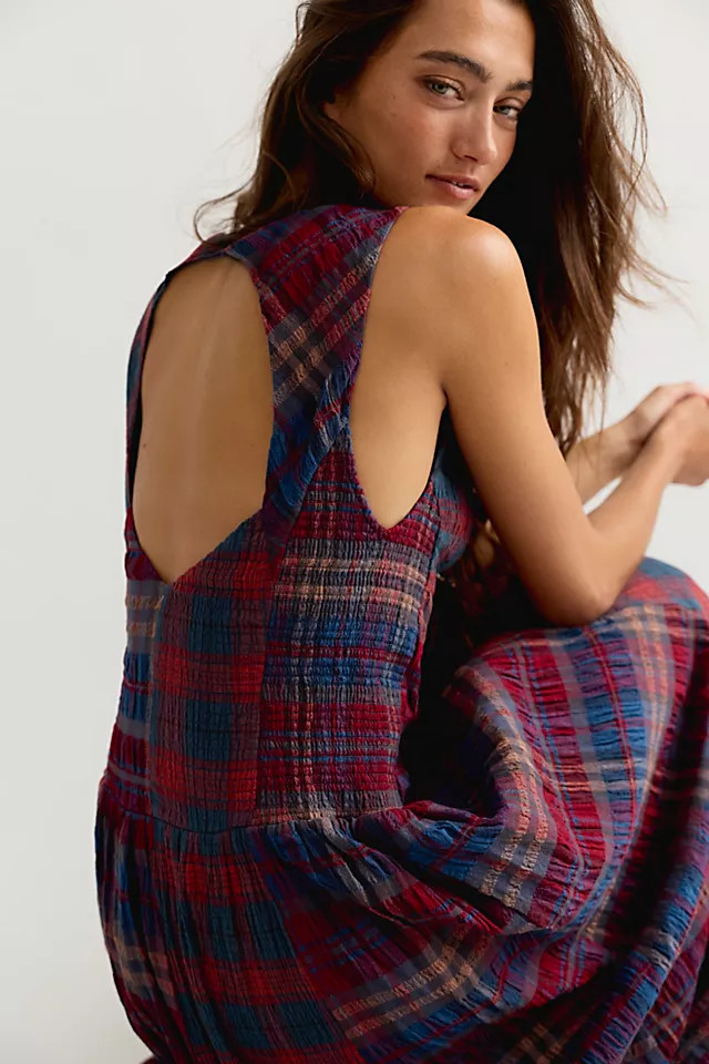 Passing Time Plaid Maxi Dress | Free People (Global - UK&FR Excluded)