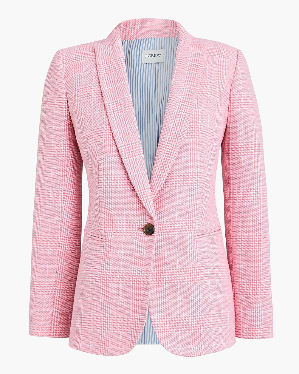 Plaid one-button blazer | J.Crew Factory