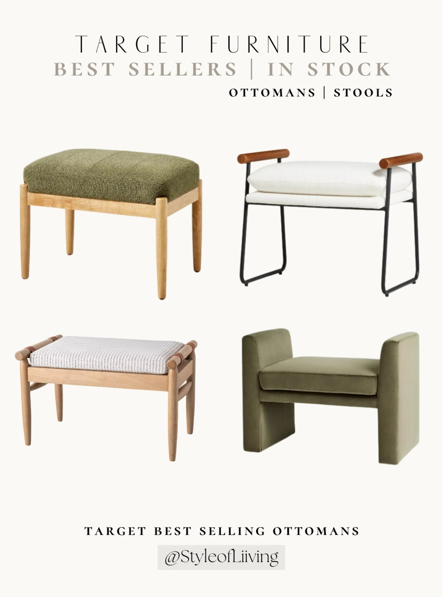 Target furniture. Best selling ottomans stools in stock!

#LTKfamily #LTKhome #LTKstyletip
