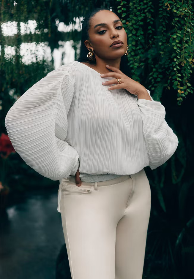 Plisse Dolman Top | Eloquii