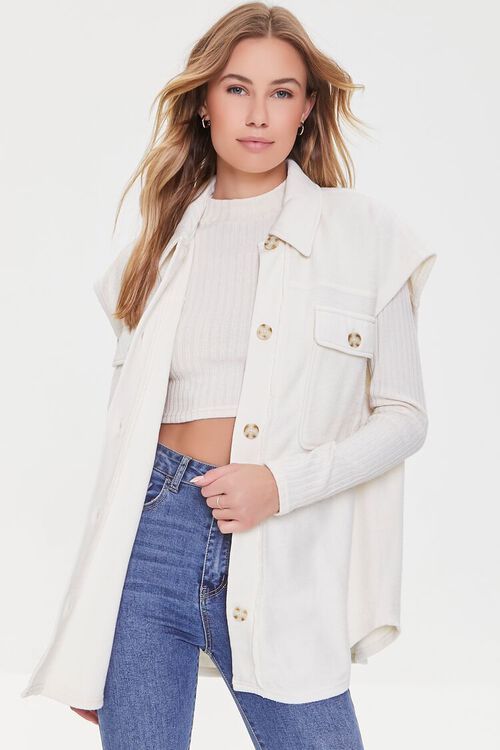 French Terry Cap-Sleeve Jacket | Forever 21 (US)