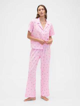 Print Poplin PJ Pants | Gap Factory