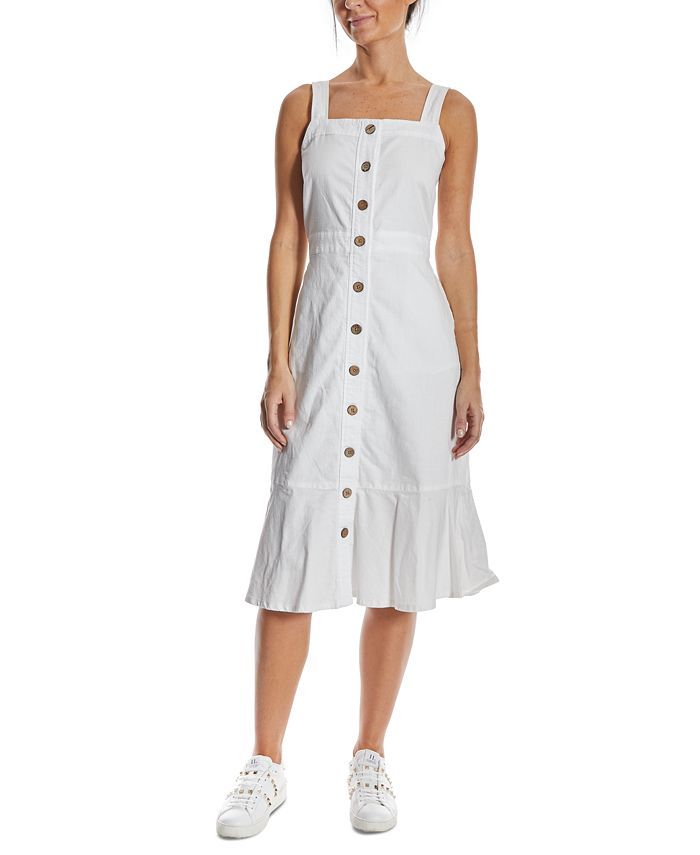 Cotton Flounce Midi Dress | Macys (US)