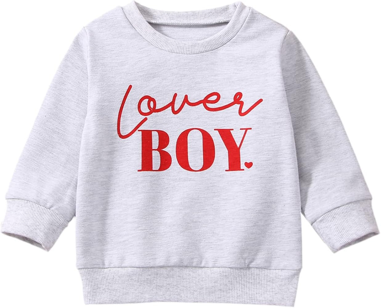 AEEMCEM Toddler Baby Boy Girl Valentines Day Clothes Letter Print Sweatshirt Crewneck Long Sleeve... | Amazon (US)