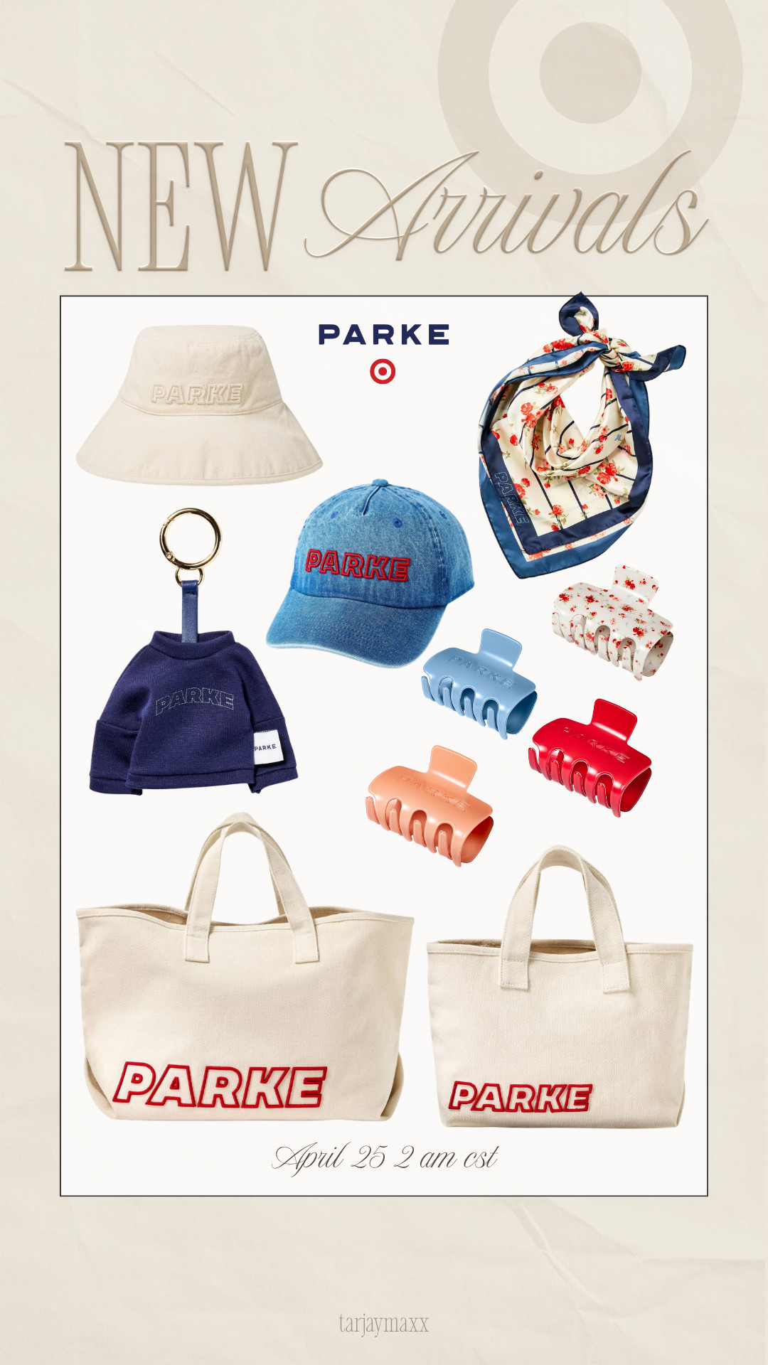 Parke x Target accessories are about to be the sell-out moment… the hats, totes, scarves, and clips are giving effortless spring into summer energy and I already know everyone’s going to be styling these on repeat! set your alarms because this drop goes live April 25 at 2am CST online.
spring outfits 2026, country concert outfits, spring dresses, date night outfits, vacation outfits beach, business casual workwear, work outfits, plus size fashion, summer outfits, travel outfits, everyday accessories, neutral accessories, capsule wardrobe staples 

 #LTKootd #LTKselfcare #LTKActive