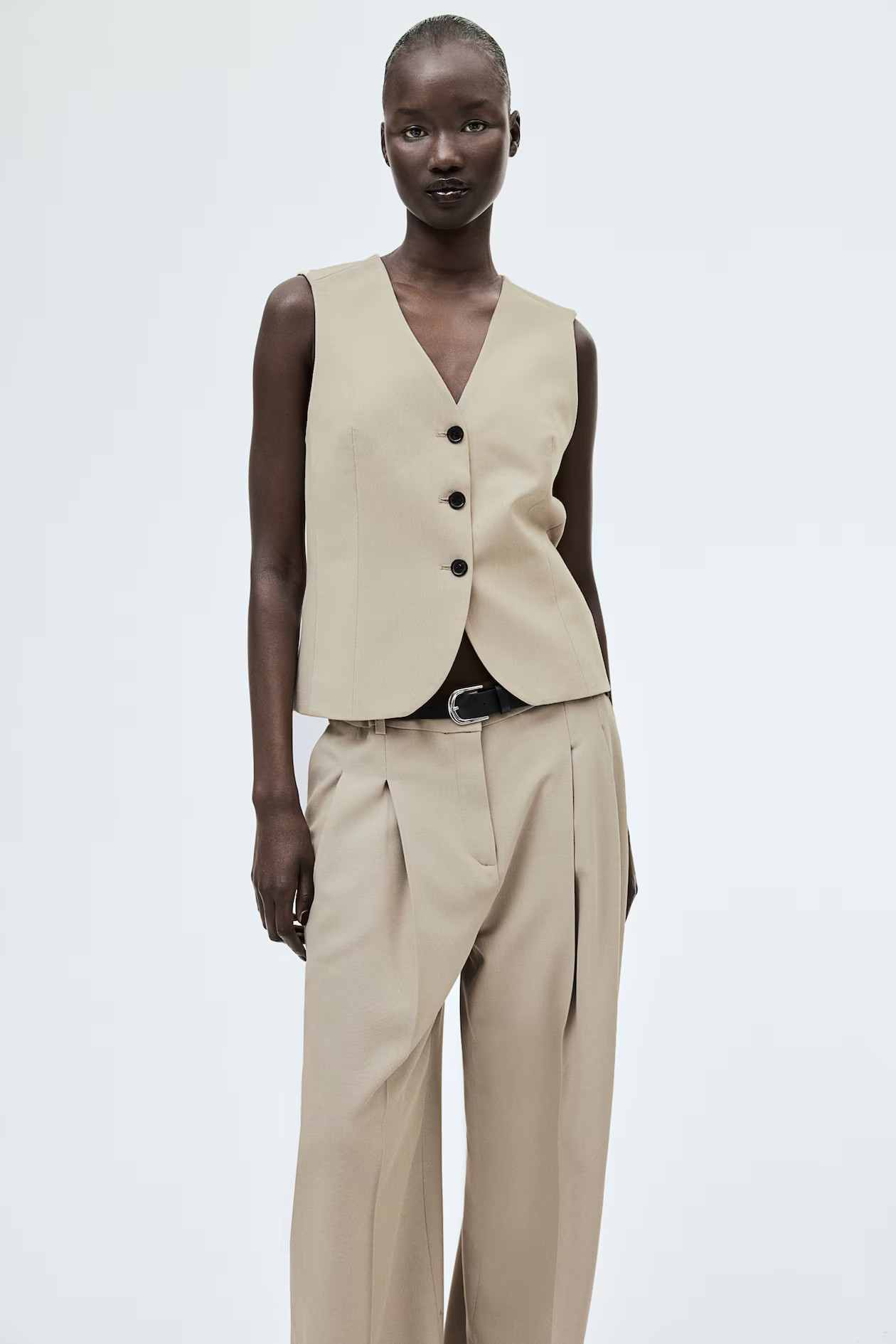 Tailored Suit Vest - Cream - Ladies | H&M US | H&M (US + CA)