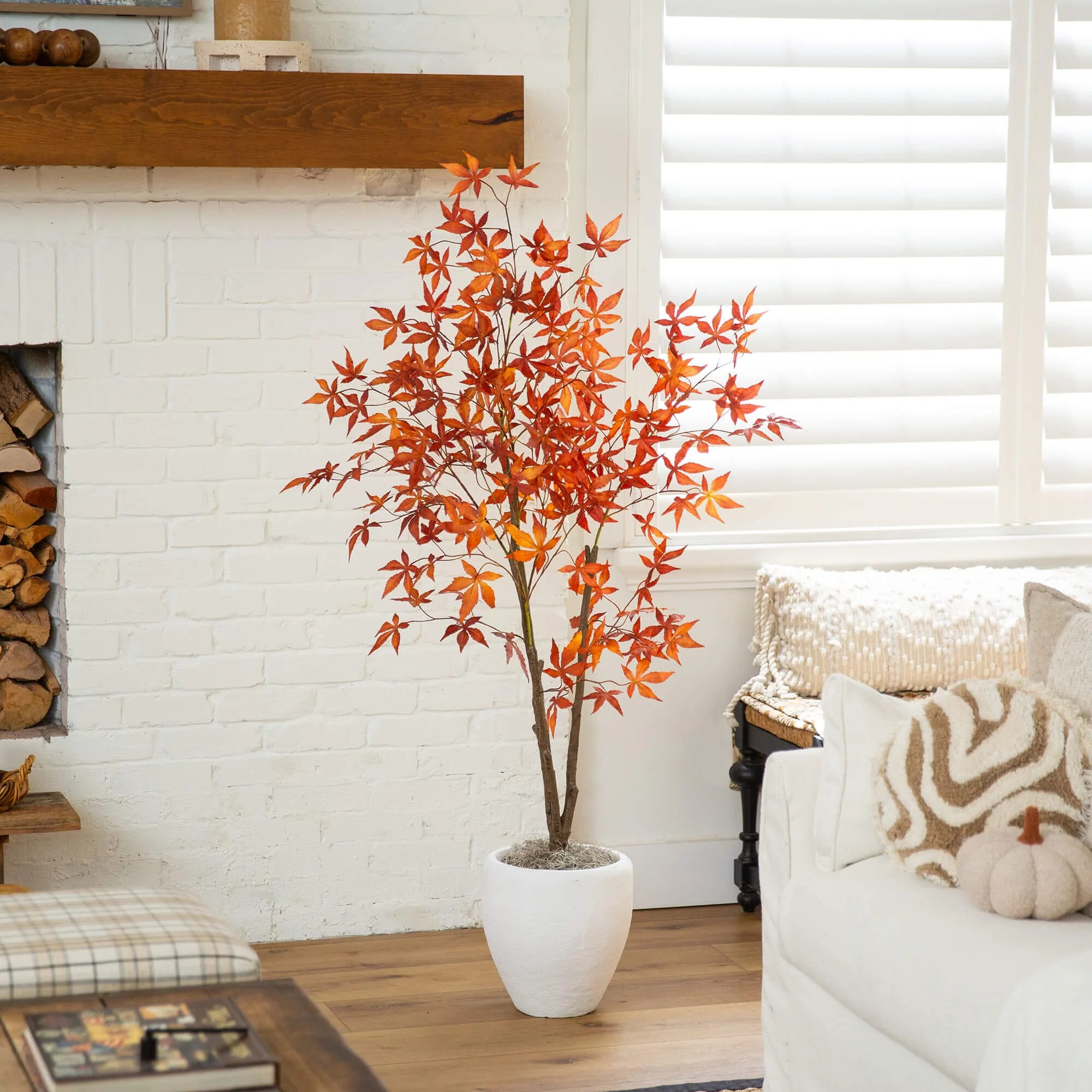 5' Autumn Japanese Maple Artificial Fall Tree | Nearly Natural