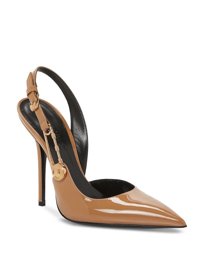 Women's Safety Pin Pointed Toe Slingback Pumps | Bloomingdale's (US)