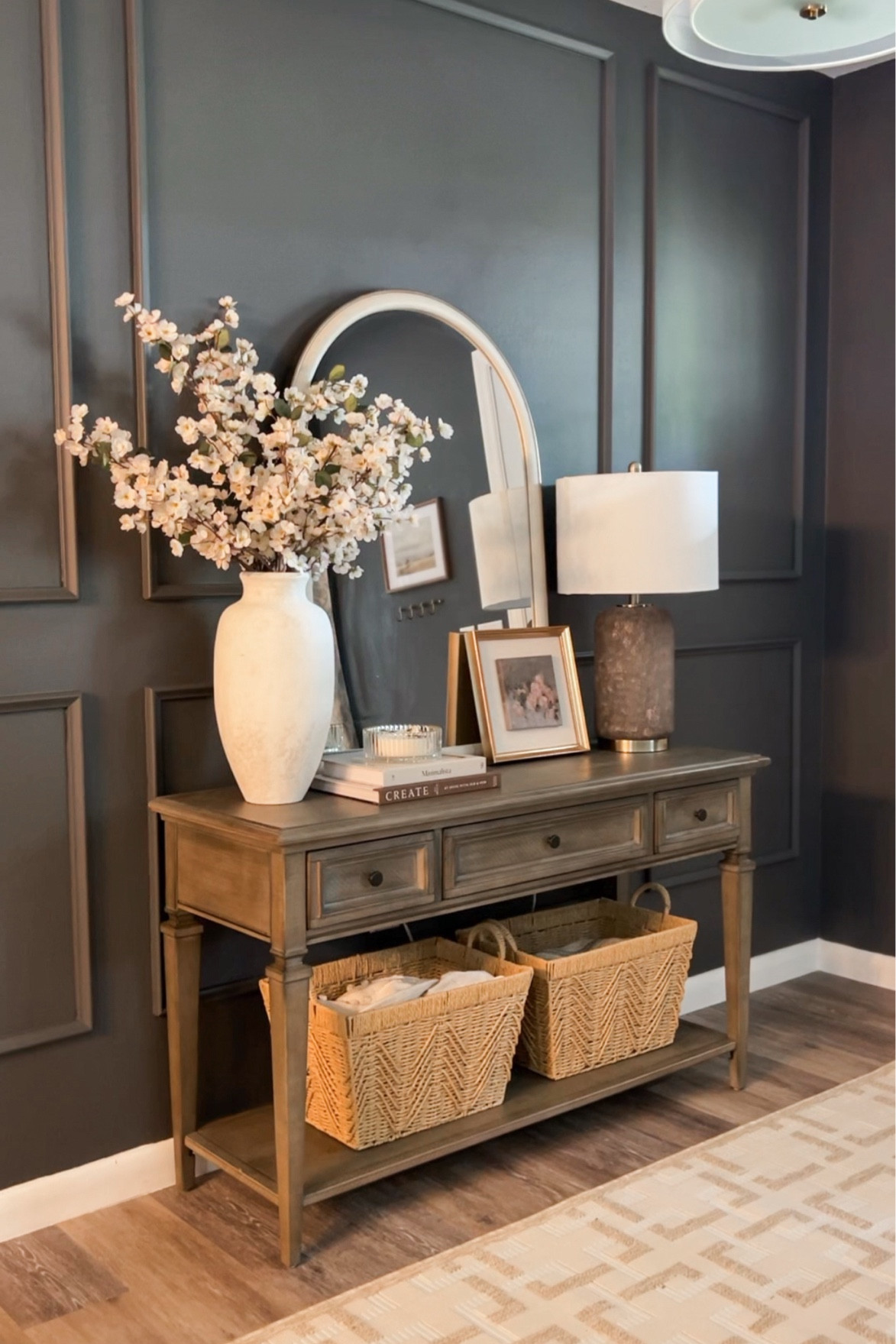 Entryway sources and similar options. I used seven stems for the flower arrangement. :) the sofa table is from Furniture Row . It is called the Warwick. I unfortunately I’m not able to link it through this app, but you can find it on their website.


#LTKHome