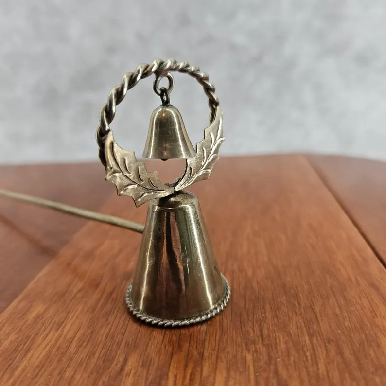 Brass Candle Extinguisher Snuffer Rare Vtg Twist Edge W/ Bell Head Christmas - Etsy | Etsy (US)