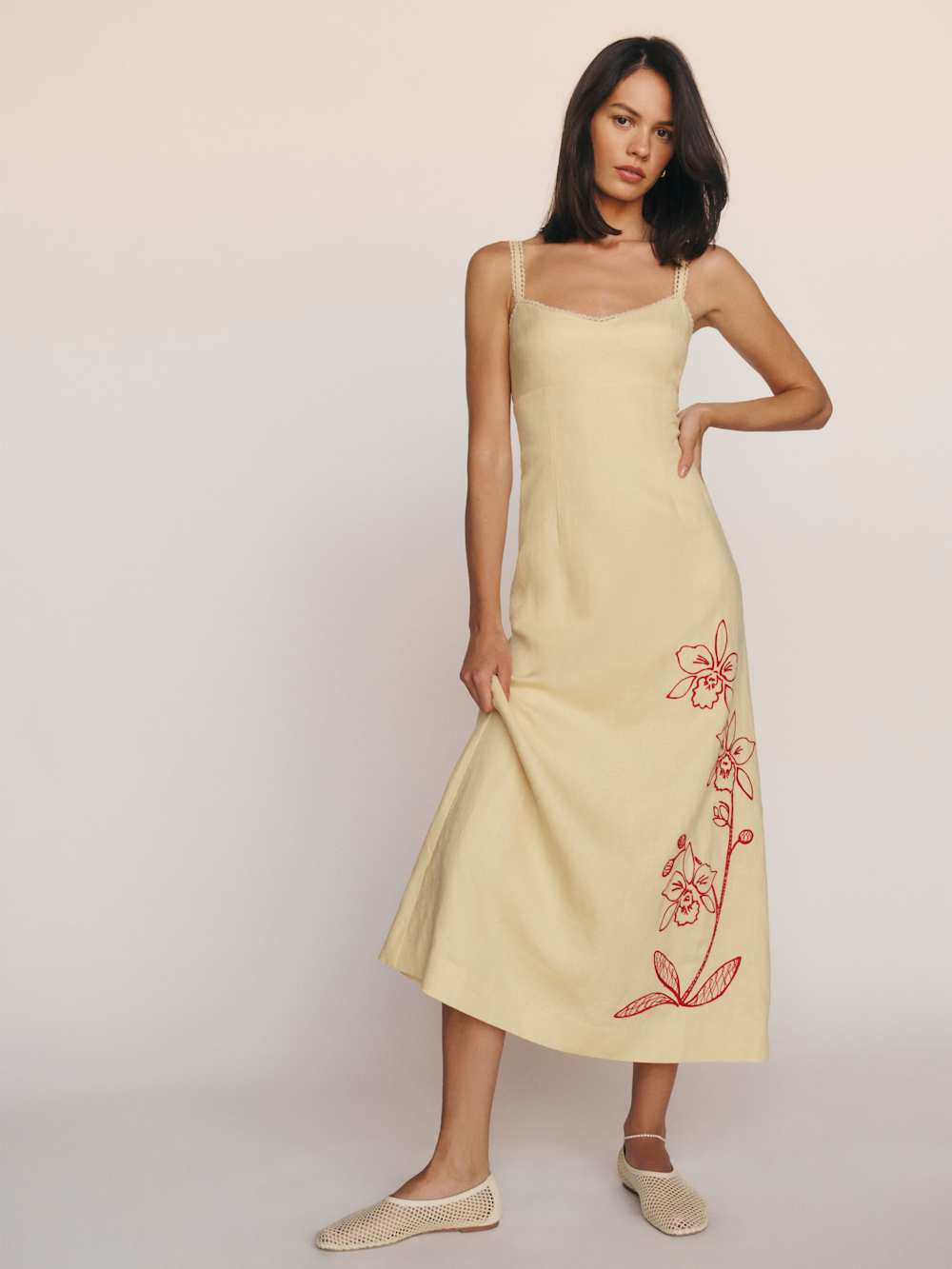 Colette Linen Dress | Reformation (Global)