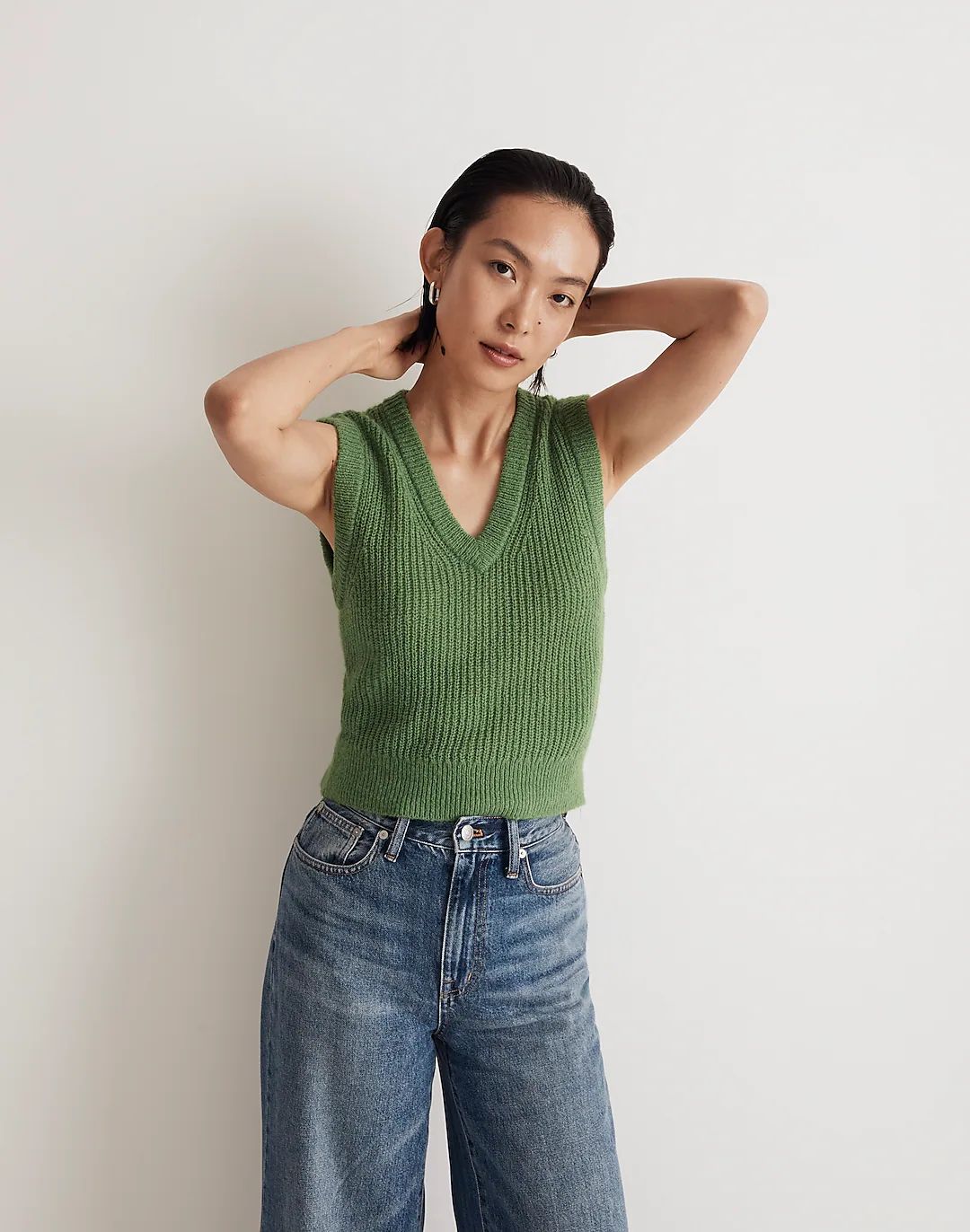 The Fineloft Shrunken Sweater Vest | Madewell