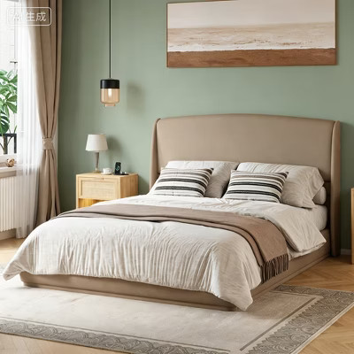 Luxystar Modern Queen Linen Upholstered Platform Bed, the belgian linen wingback and cloud bed dupe