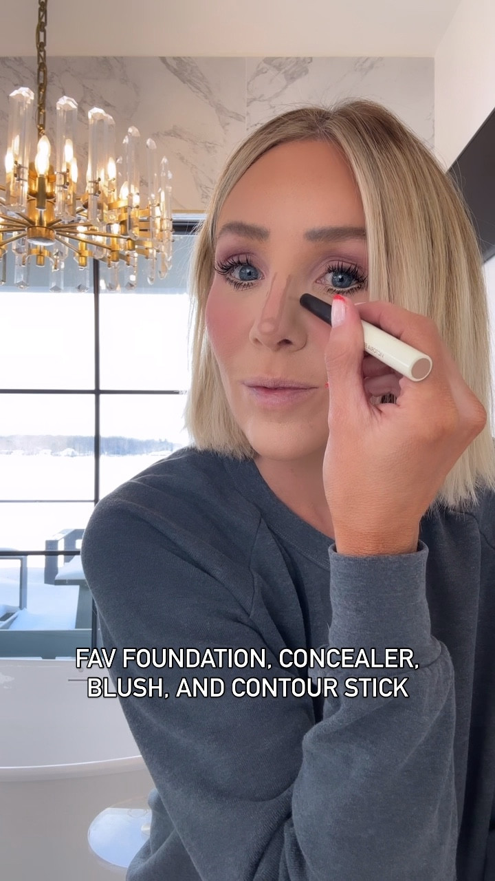 Go to tried and true foundation in shade fawn, concealer, new have to have blush, and my contour stick that work better than any other I’ve tried … EVER! 👏👏👏