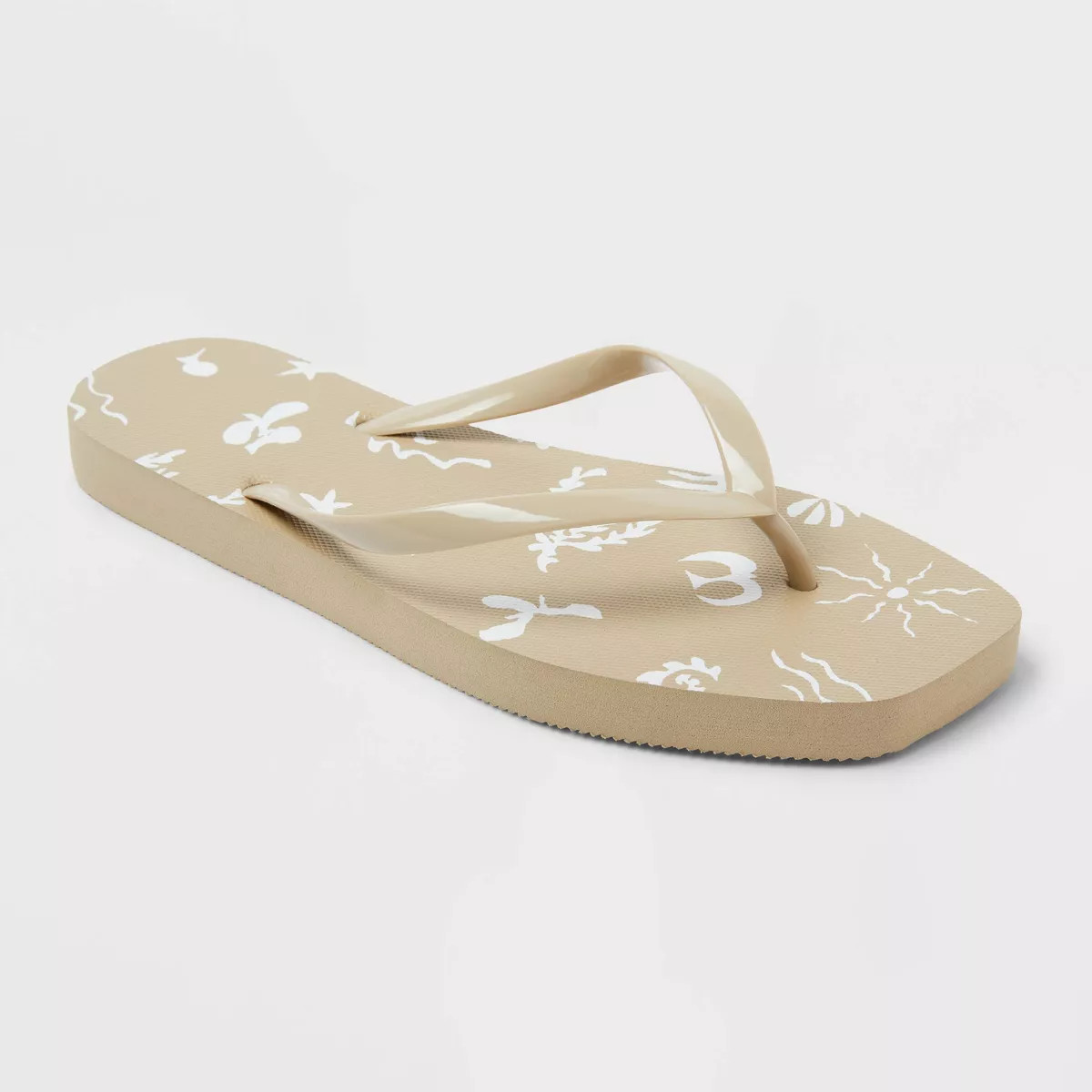 Women's Palmer Coastal Square Toe Flip Flops - Shade & Shore™ Tan | Target