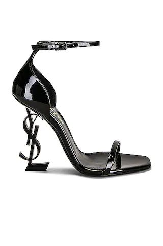 Saint Laurent Opyum 110 YSL Heeled Sandals in Black | FWRD 