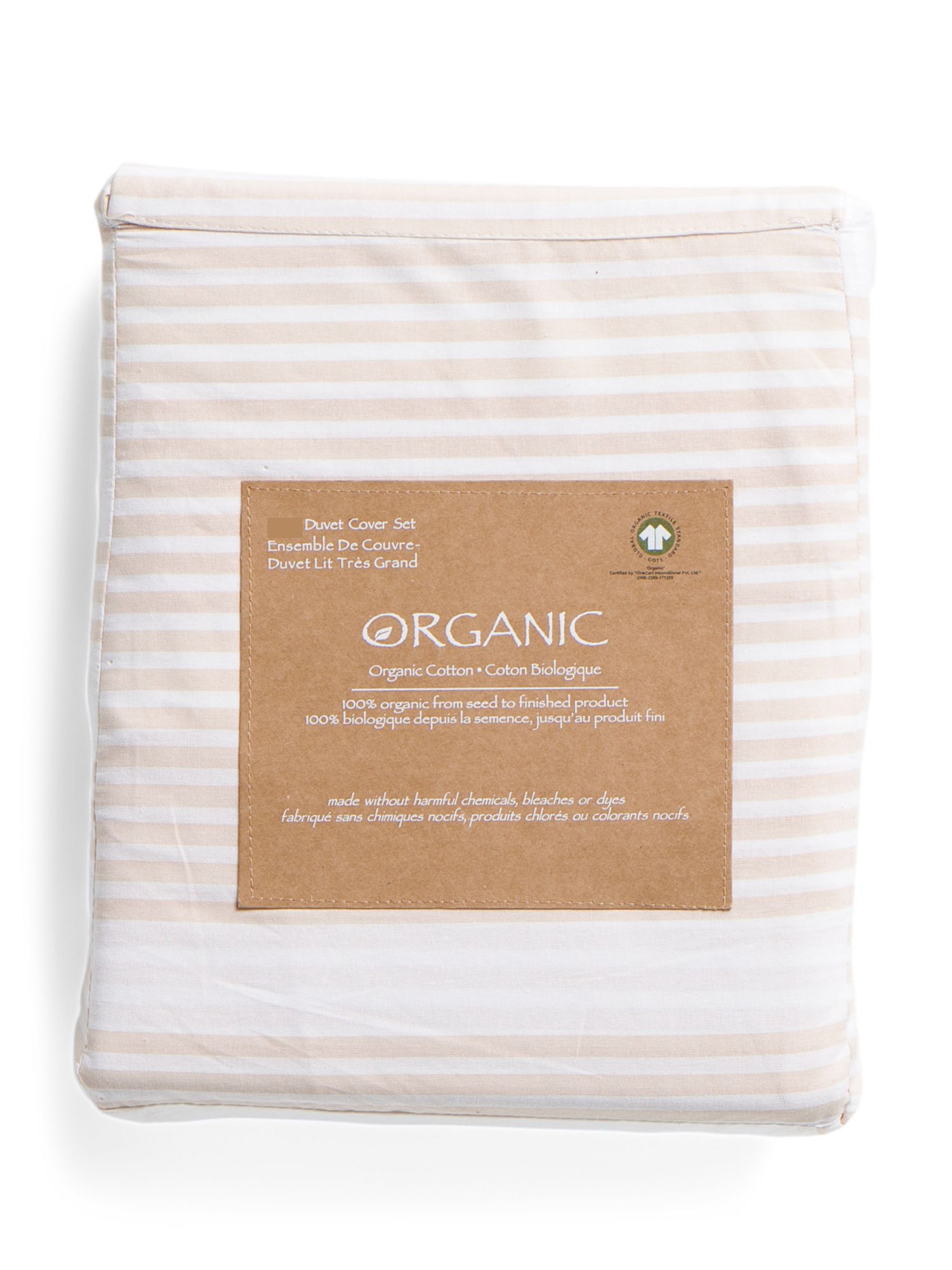 Organic Cotton Striped Duvet Set | TJ Maxx