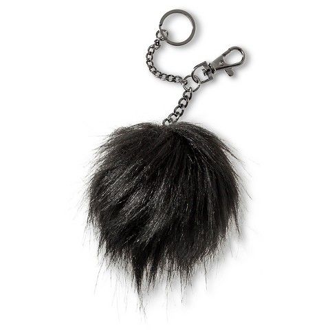 Fur Pom Keychain Black - Merona™ | Target