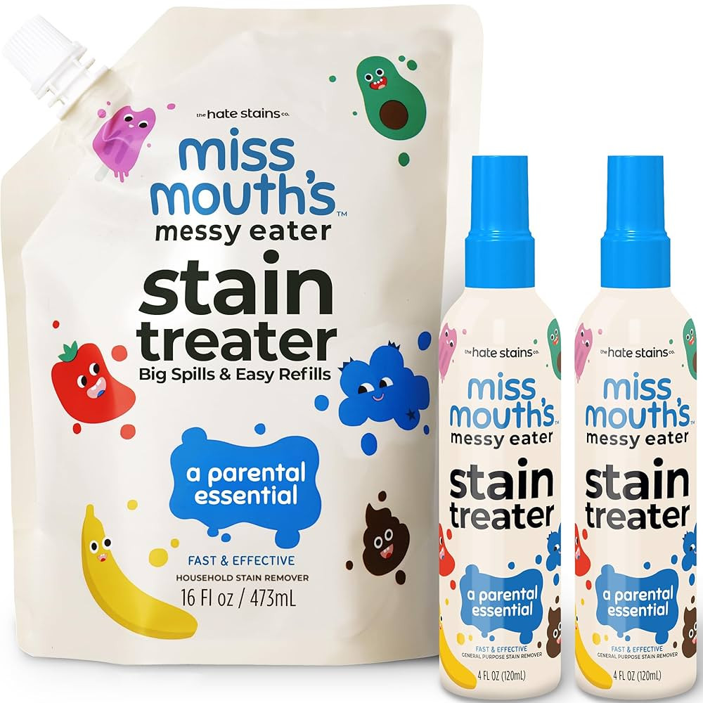 Miss Mouth's Messy Eater Stain Treater - 2 Pack Stain Remover Spray and 16oz Refill Pouch | Amazon (US)