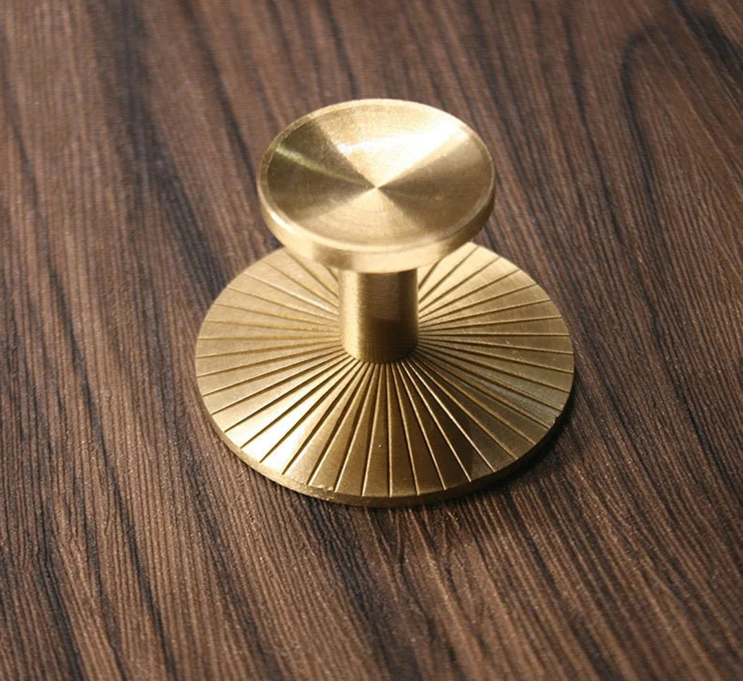 Solid Brass Dresser Handle Pull Knob Pulls Handles / Kitchen Cabinet Pull Handle Knobs Furniture ... | Etsy (US)