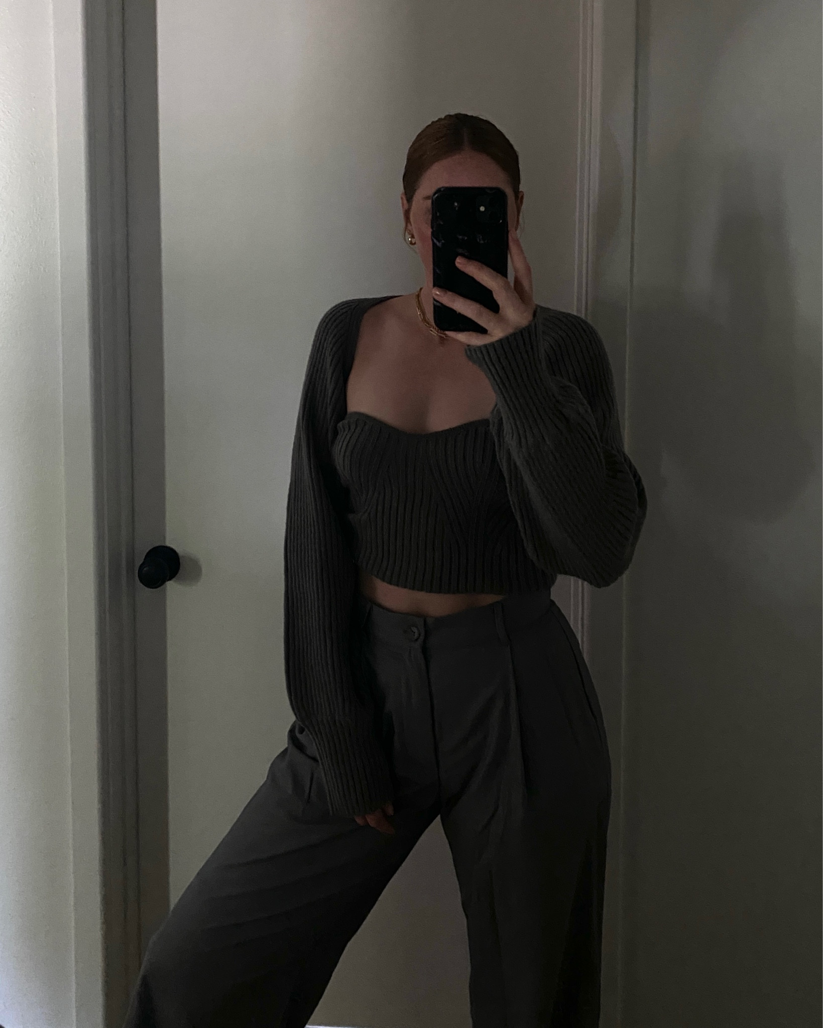 corset + shrug & trousers, all in gray 🐭

#LTKstyletip #LTKworkwear #LTKunder50