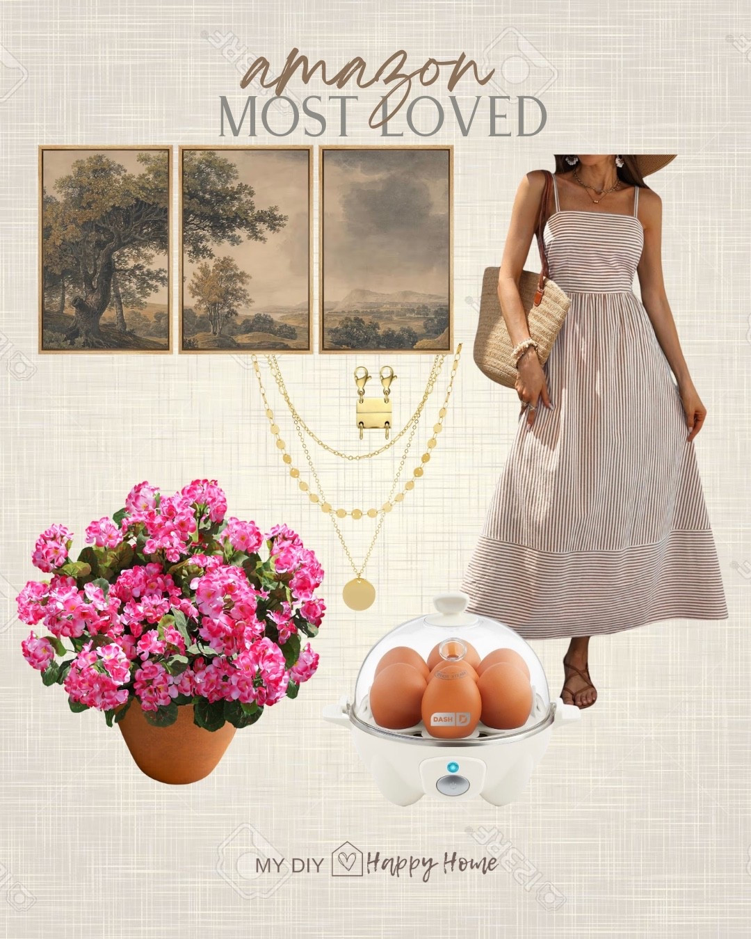 Recent favorites and best sellers from Amazon 🩷

Vintage look artwork (I have this over my sofa)
Maxi Sundress 
Layered necklace trio & magnetic clasps
Faux geraniums 
Egg cooker (makes hard boiled, omelets & more!)

#LTKPetite #LTKHome #LTKootd