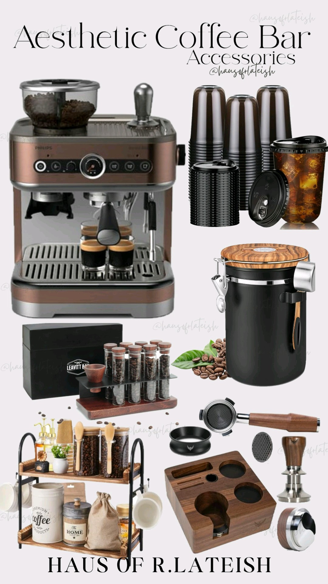 Beautiful aesthetic coffee station accessories that add warmth. #CoffeeStation #Kitchen #HomeDecor #InteriorDesign 

#LTKHome #LTKSaleAlert #LTKfoodie