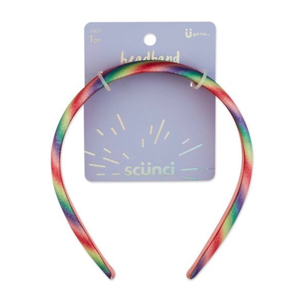 Scunci Padded Rainbow Sparkle Headband | Target
