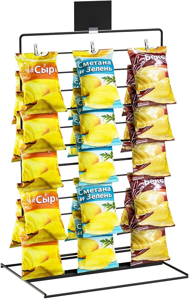 Potato Chip Rack - Chip Display Rack for Bagged Snack - Concession Stand Supplies for Store Displ... | Amazon (US)