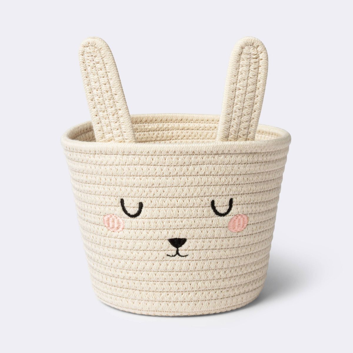 Coiled Rope Small Round Storage Basket - Rabbit - Cloud Island™ | Target