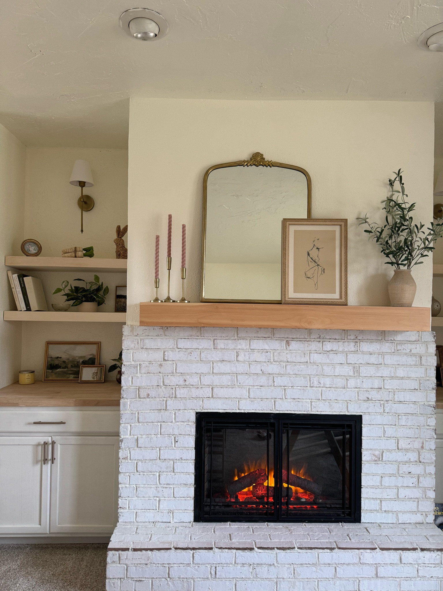 My neutral fireplace decor for year round 🤍

#LTKhome #LTKstyletip #LTKfindsunder50