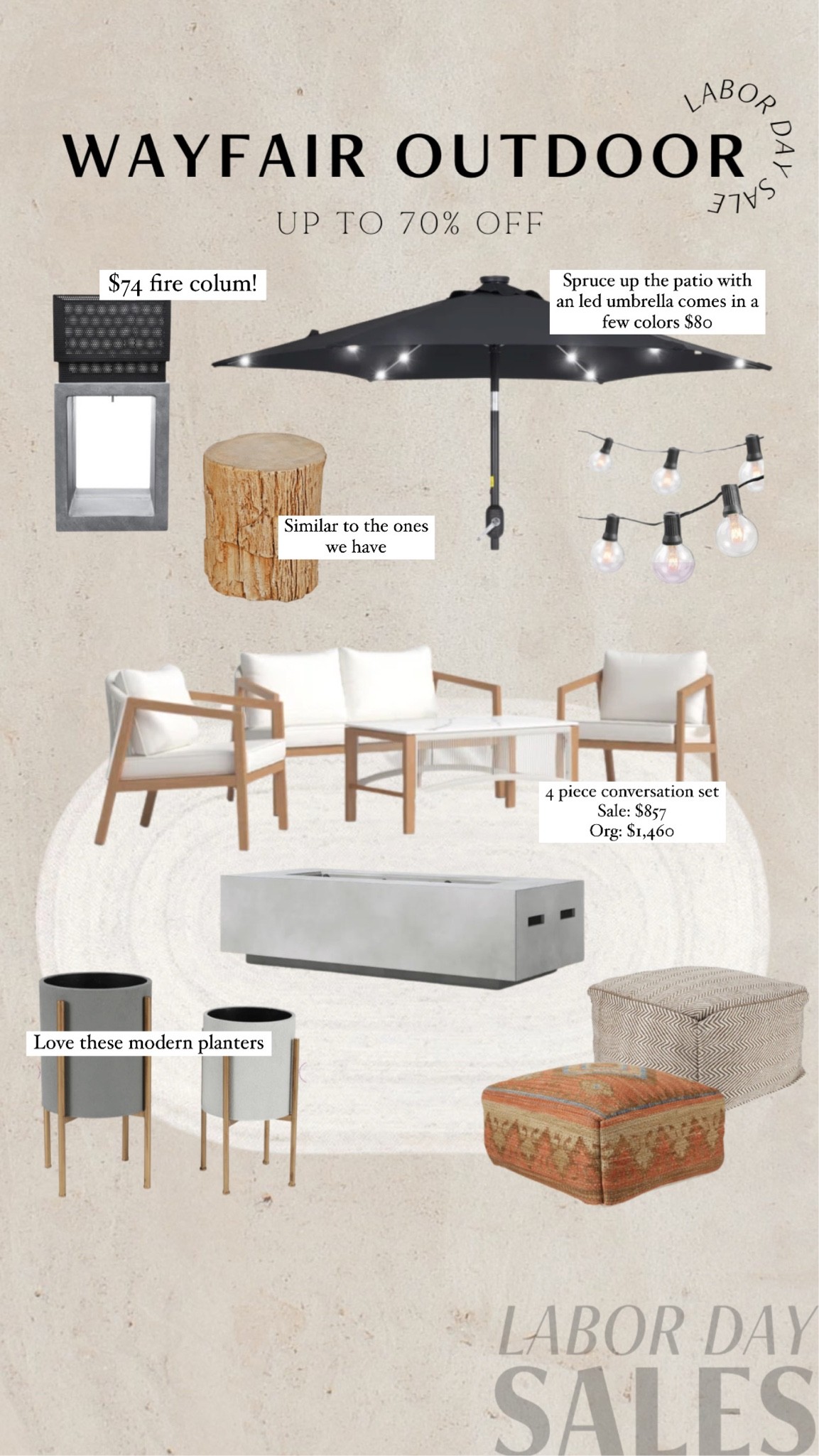 Wayfair up to 70% off outdoor furniture for Labor Day! 

Dressupbuttercup.com 

#dressupbuttercup
