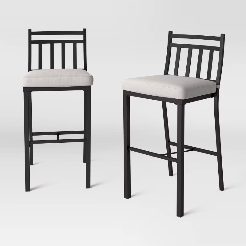 Fairmont 2pk Bar Height Patio Chairs - Black - Threshold™ | Target