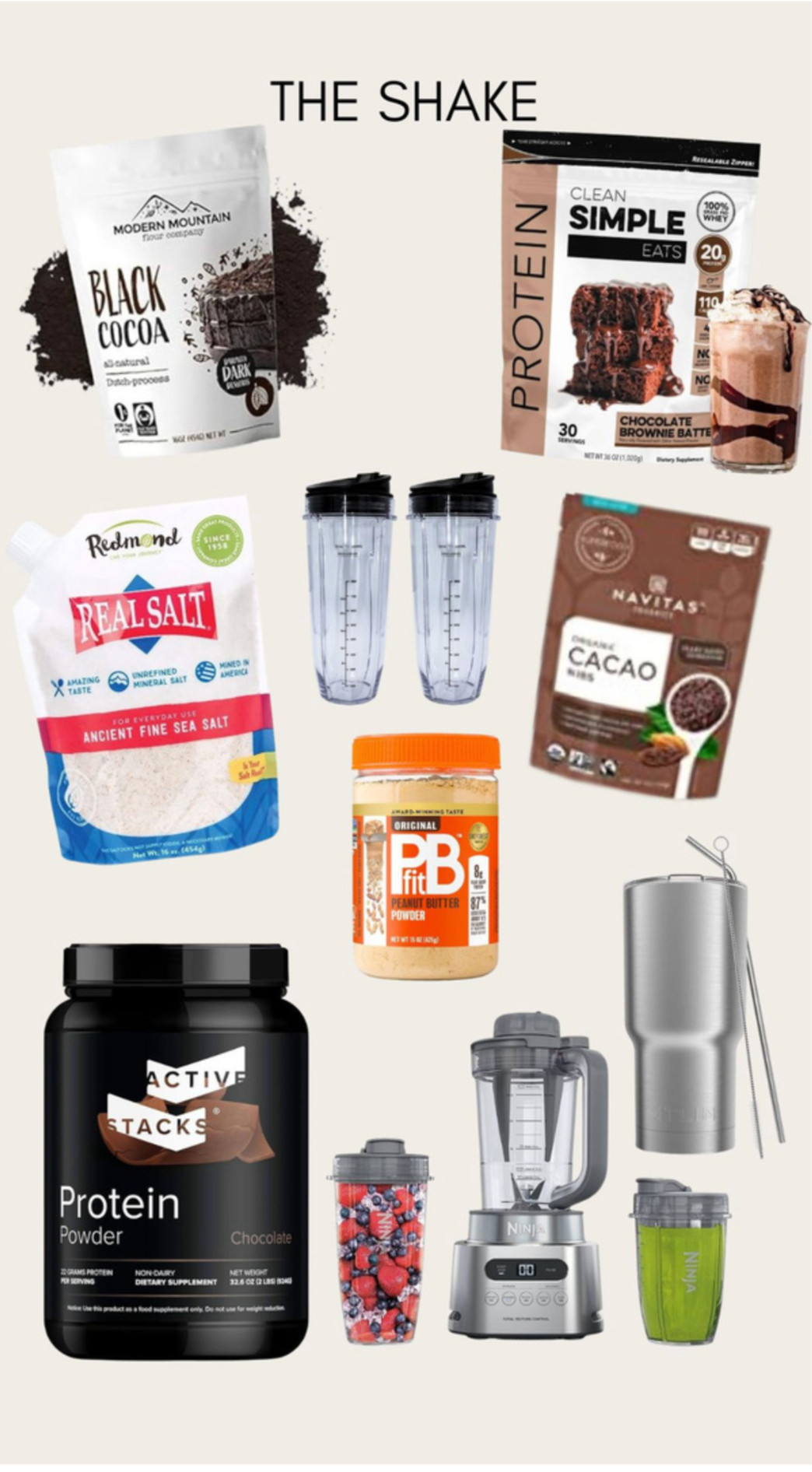 Obviously, you can use what you already have and see what you love. That said, here are my favorite components for the perfect shake.

Active Stacks (activestacks.com/lillie) beef protein is my all-time favorite and the one thing I never skip. I usually mix it with a little Clean Simple Eats protein (right now it’s technically the white chocolate peppermint), but I’m linking the brownie batter flavor because that’s the one my family loves most. I do have a discount for both brands if you want to shop directly on their websites—couldn’t link them here. Code: LILLIE.

I love the Ninja Twisti, but I also buy the extra 32-ounce jars because they’re the perfect size for an individual shake. I prefer the upside-down setup, though the regular jug works just fine.

Black cocoa powder adds a rich, Oreo-like chocolate flavor that I absolutely love. My favorite is HIIT nutrition jet black cocoa powder and you can find it on their site! Use code lillie10 for a discount. https://hiitnutrition.com

Powdered peanut butter is non-negotiable, but it gets mixed in at the very end - just barely stirred - so you get little pockets of peanut buttery goodness. It’s excellent.

A lot of people don’t love cacao nibs, but I do, especially here. I add those along with some kind of crunchy cereal- whatever we have on hand. I always finish with a sprinkle of flaky salt.

I also crumble a healthy eating on the go bar. I can’t link them here either but head to their site (you can Google healthy eating on the go bar and it’ll come up!) and then use code Lillie for 10% off ￼

Do not underestimate the importance of a long spoon and an insulated tumbler. They matter.

This is not something you scarf down. It’s something you make, then snuggle up with a show and enjoy for like 30 minutes. 😂👏 Ross and I have definitely let ours sit on the coffee table for close to an hour in the tumbler before digging in. Still great.

#LTKfoodie #LTKdayinmylife #LTKstorytime