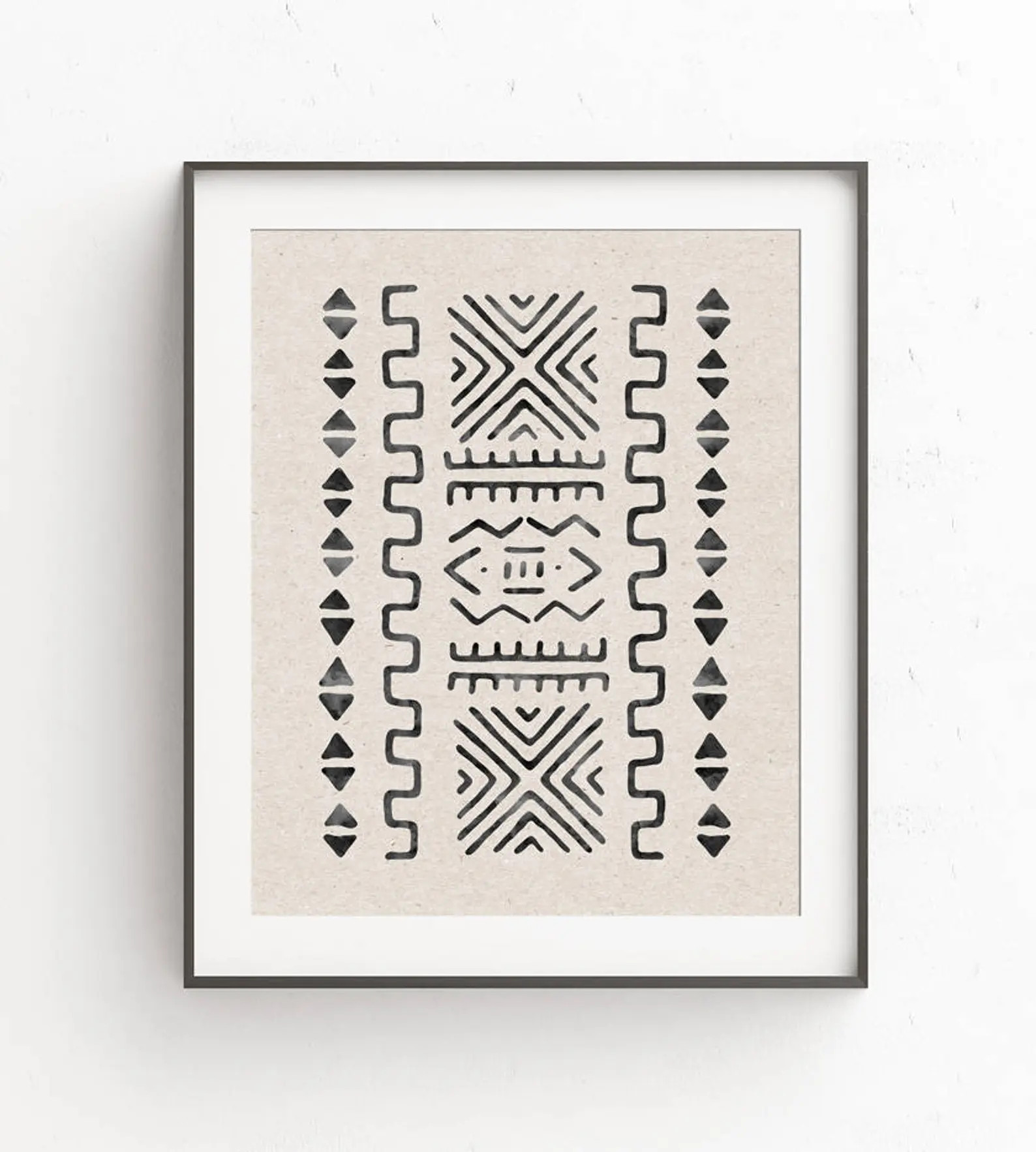 Instant Geometric Art, Mud cloth digital art, Tribal Printable, Large Printable Art, Aztec Print | Etsy (CAD)