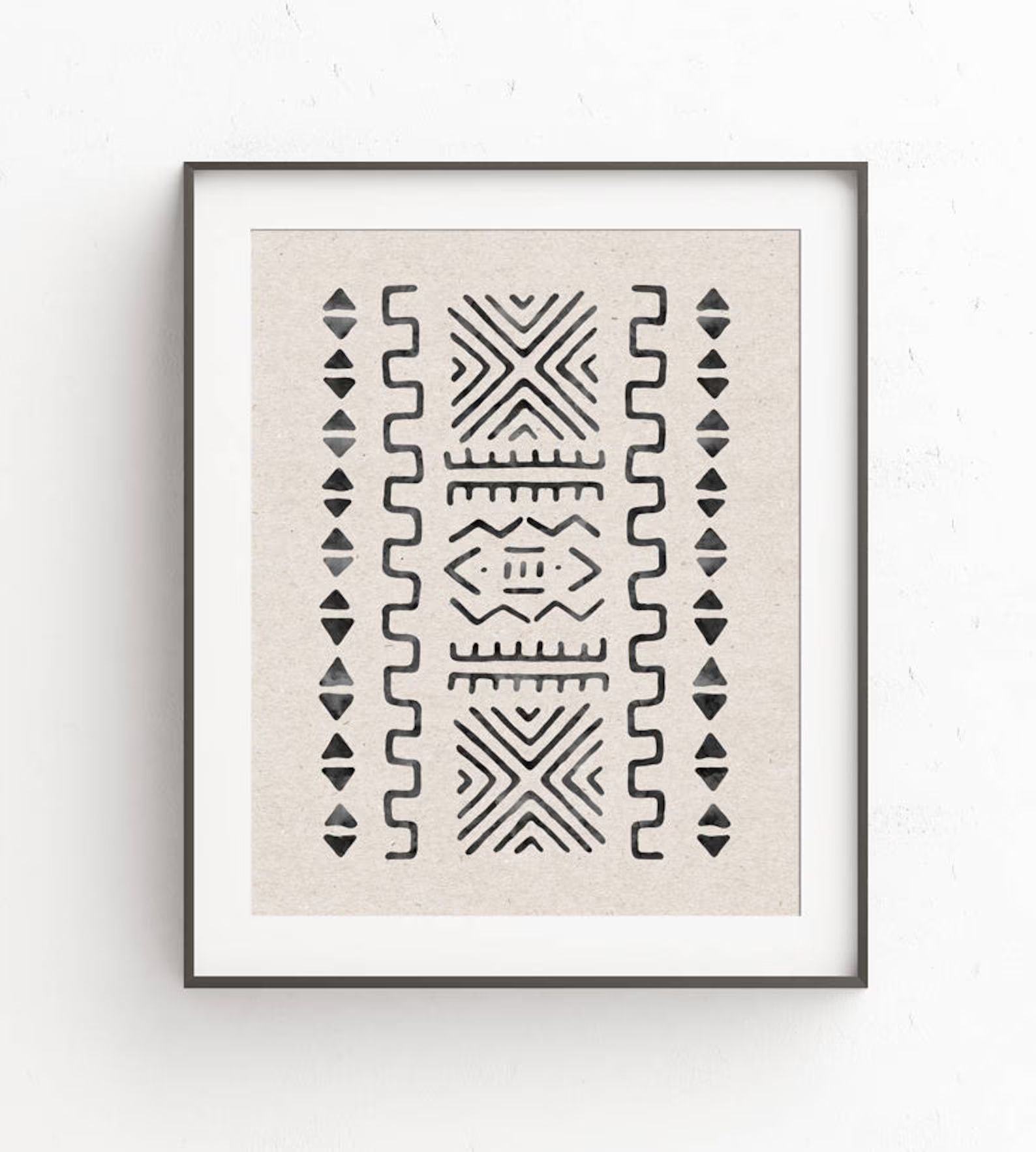 Instant Geometric Art, Mud cloth digital art, Tribal Printable, Large Printable Art, Aztec Print | Etsy (CAD)