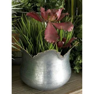 Set of 3 Farmhouse 7, 9 and 10 Inch Gray Iron Planters by Studio 350 - Enthralling set of 3 Metal... | Bed Bath & Beyond