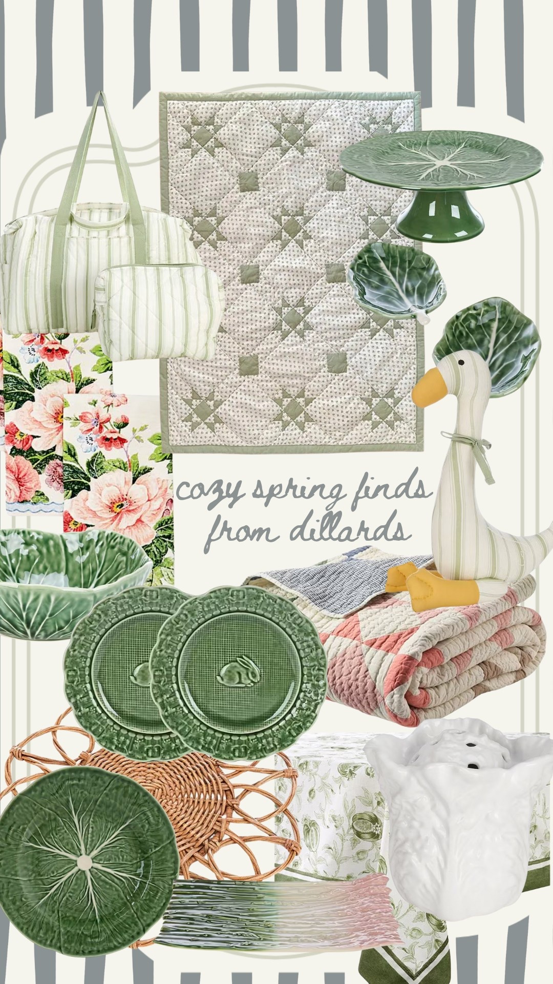 Cozy cottage core spring finds from Dillards 🫶🏼🐇🧺🥬

#LTKSeasonal #LTKHome