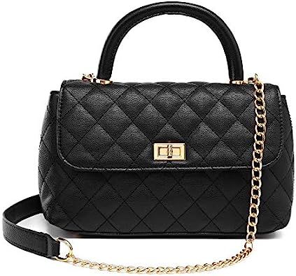Luxury Handbags for Women Designer Quilted Purses with Adjustable Crossbody Chain Strap | Amazon (US)