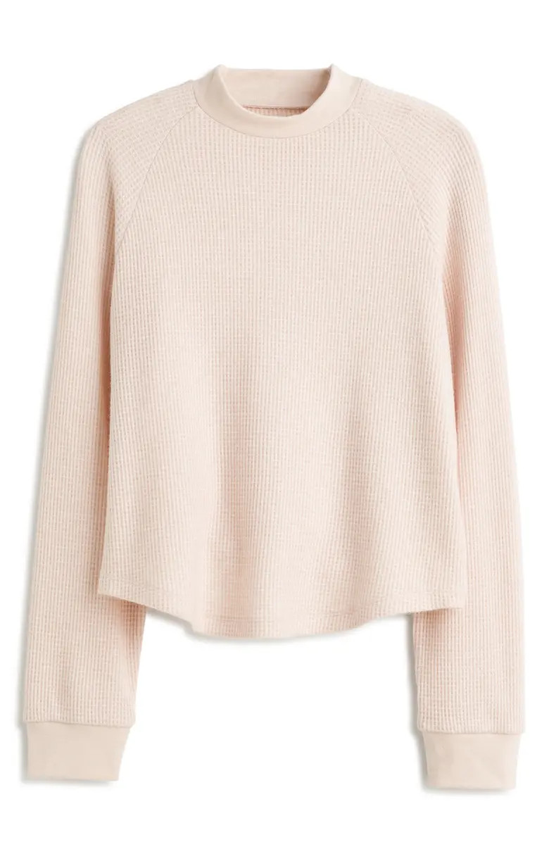 Long Sleeve Waffle Knit Crewneck T-Shirt | Nordstrom