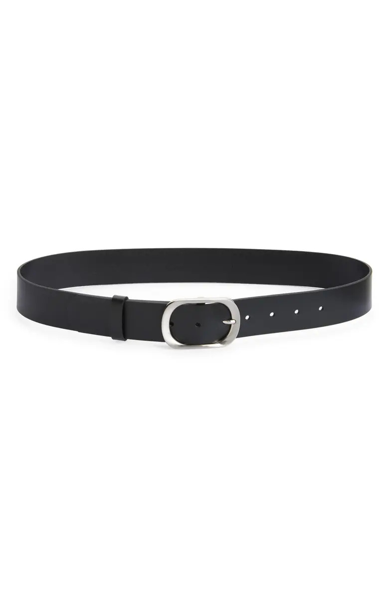 Oval Buckle Leather Belt | Nordstrom